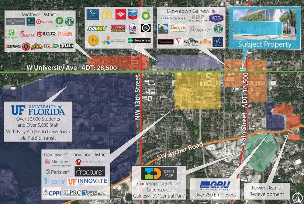 Wells Fargo Building Retail Pad: 104 N Main St, Gainesville, FL 32601